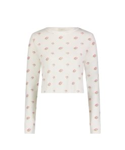 Polka Dot England Nell Rose Crop Slouchy Top