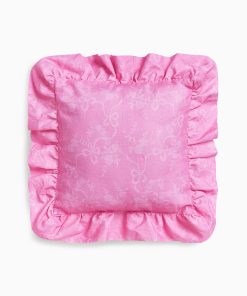 Ruffle Bow Throw Pillow