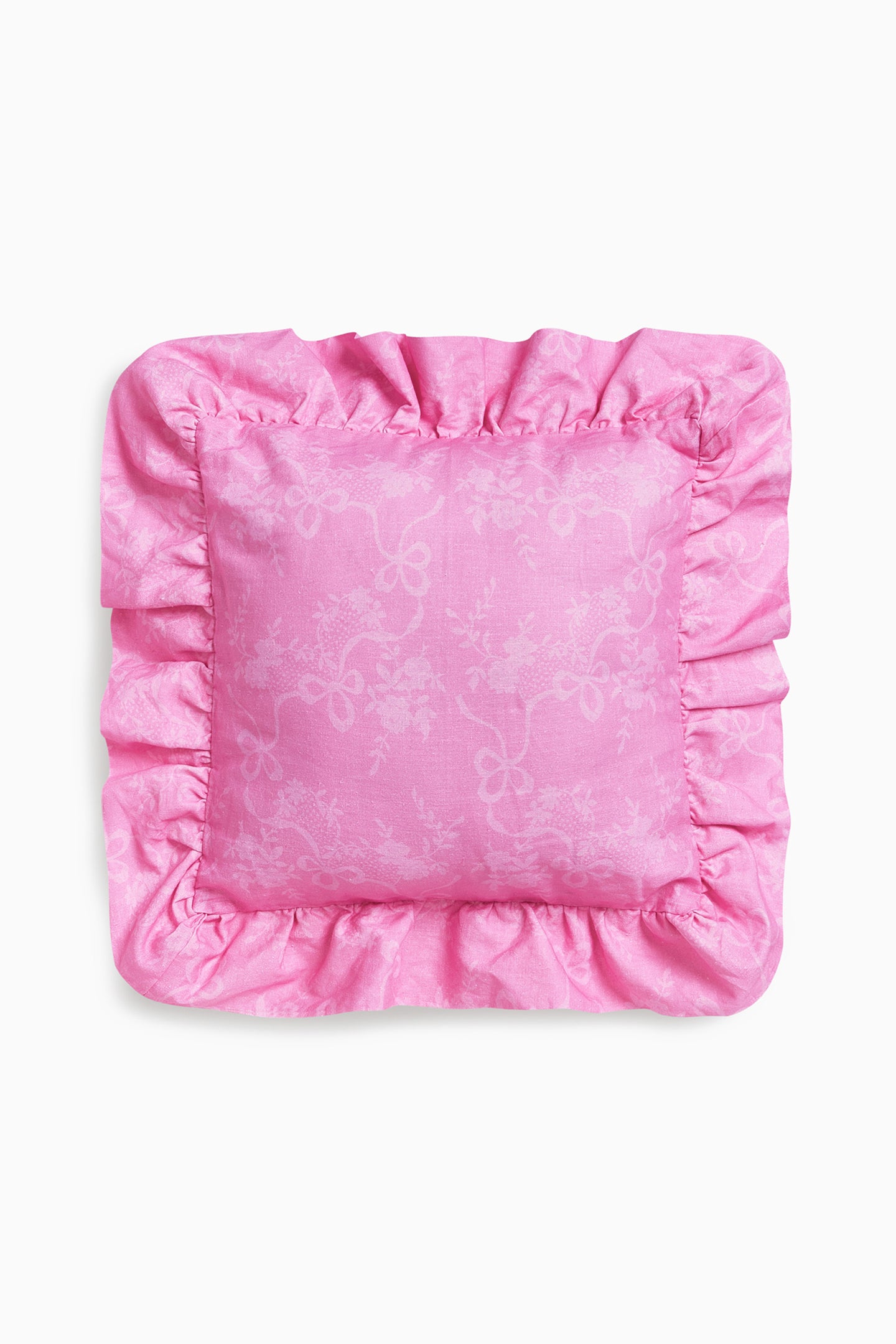 Ruffle Bow Throw Pillow