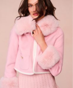 Caprina Wool-Cashmere Faux Fur Jacket