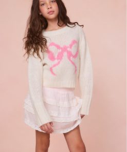 Girls Amya Wool Bow Pullover