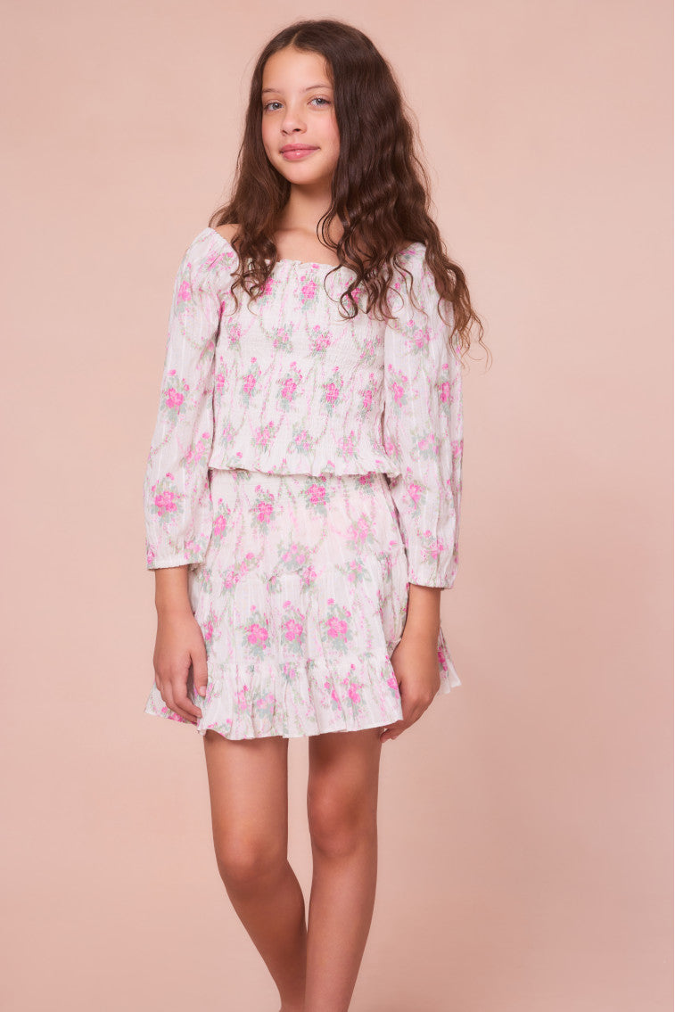 Girls Raf Cotton Floral Skirt - Image 2