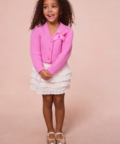 Girls Teisha Alpaca Bow Cardigan