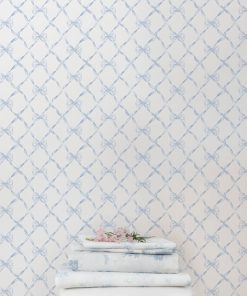 Baby Bow Blue Bella Standard Wallpaper