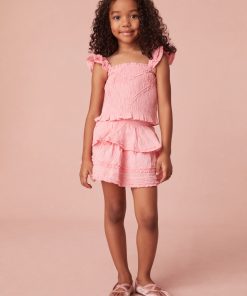 Girls Caspia Cotton Ruffle Top