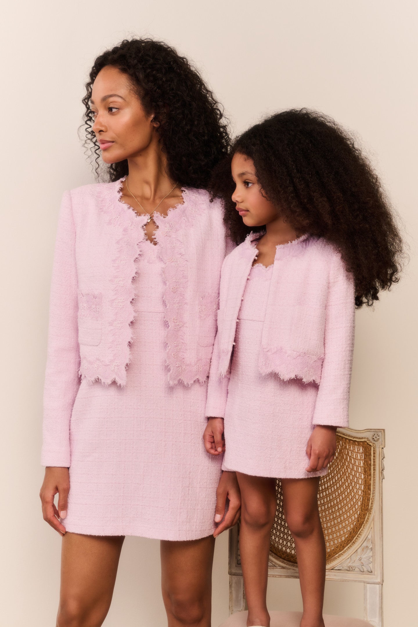 Little Girls Lace Tweed Erina Jacket - Image 2