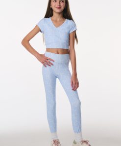 Tween Bluebee Bow Print Legging