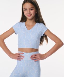 Tween Cherrily Bow Print Active Top