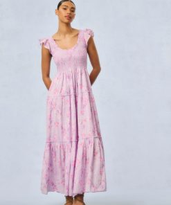 Chessie Heirloom Print Cotton Maxi Dress
