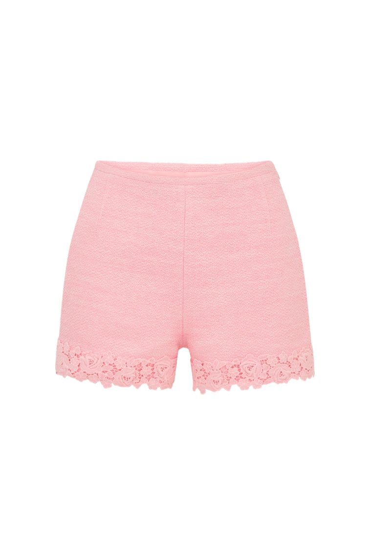 Coralyn Tweed Lace-Trimmed Shorts - Image 5