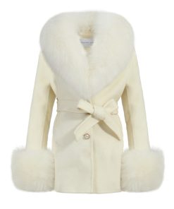Susanna Chow Girls Mini Jojo Cashmere Fur Coat