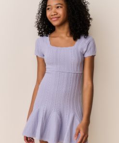 Tween Daffron Stretch Pointelle Dress