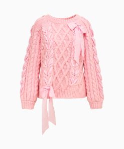 Little Girls Doria Alpaca-Blend Ribbon Pullover