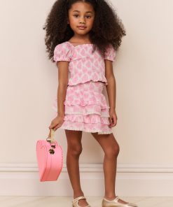 Little Girls Billie Heart Print Skirt