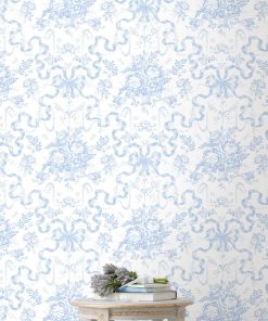 Fairytale Toile Blissful Blue Wallpaper