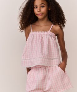 Tween Fiorella Gingham Top