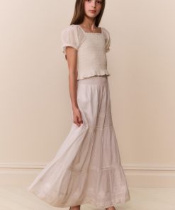 Tween Cotton Tiered Sampaio Maxi Skirt