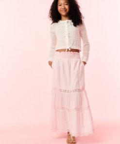 Girls Iriselle Woven Ribbon Cardigan