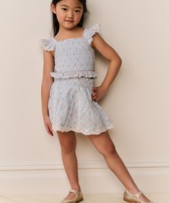 Little Girls Mini Solena Floral Cotton Skirt