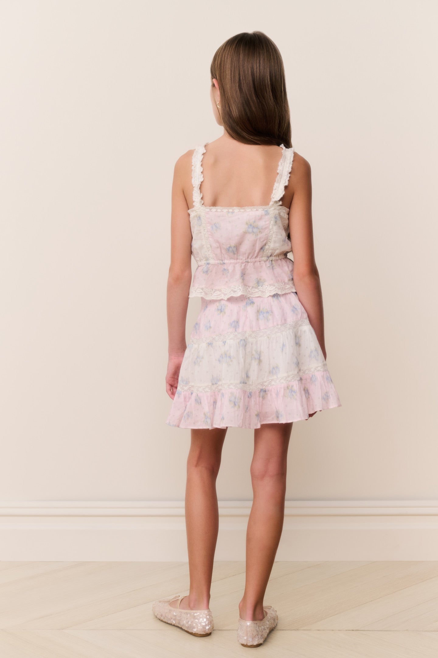 Tween Jessamine Mixed Print Top - Image 4