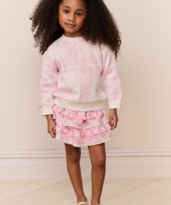 Little Girls Mini Leila Heart Print Pullover