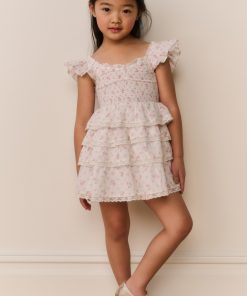 Little Girls Linoette Floral Cotton Dress