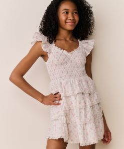 Tween Linoette Floral Cotton Dress