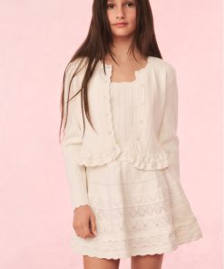 Girls Mari Knit Peplum Cardigan