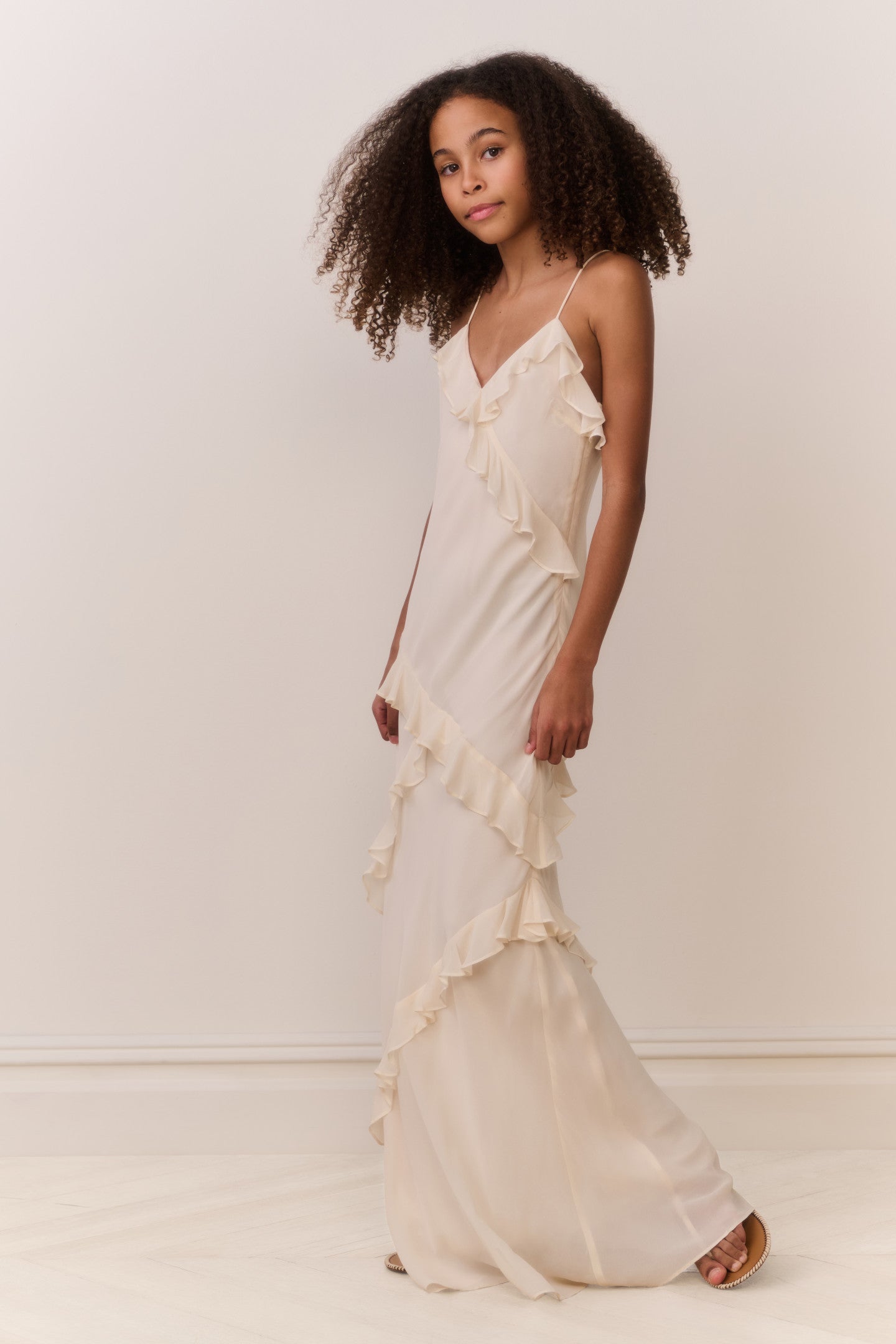 Tween Mini Rialto Cream Maxi Dress - Image 2