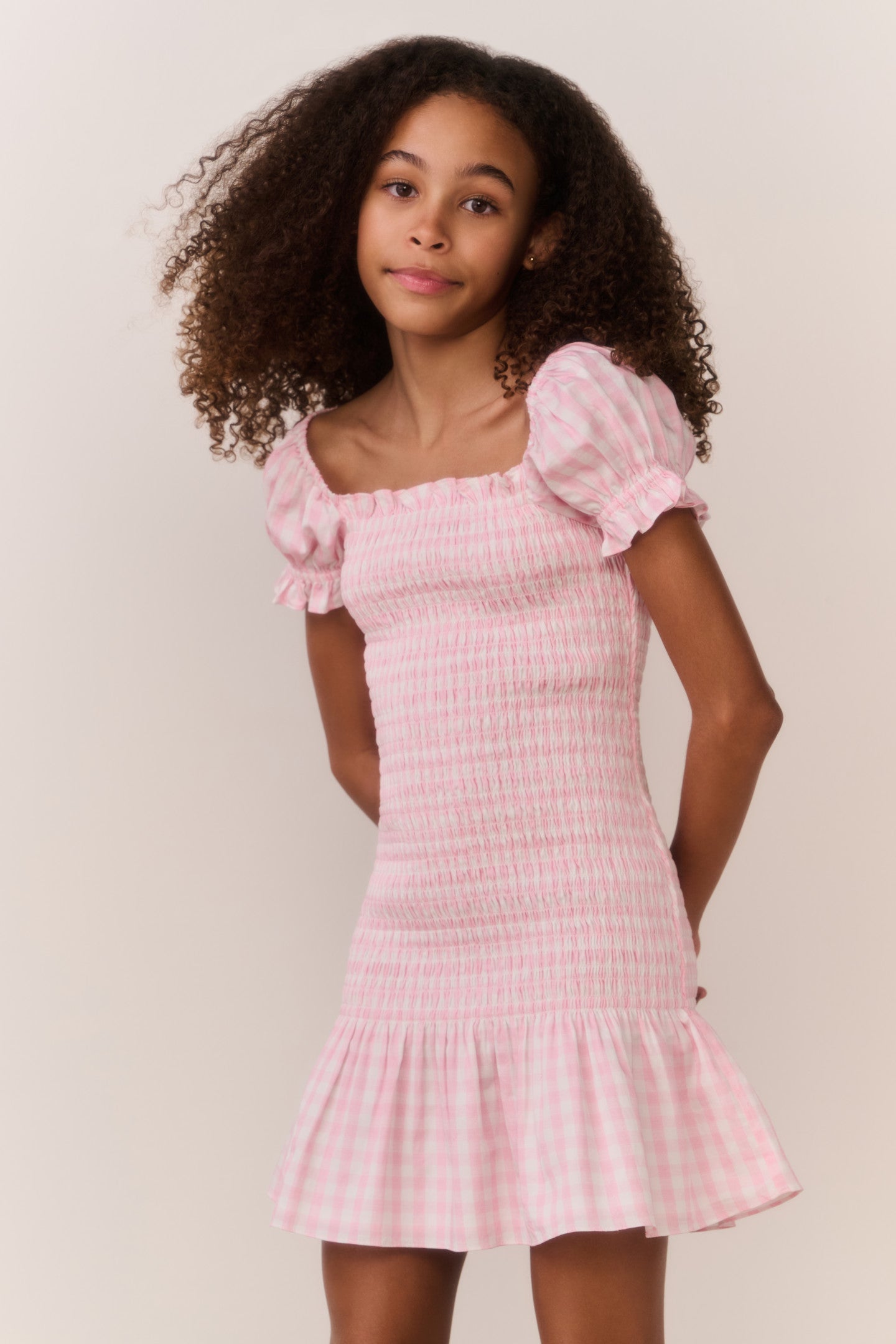 Tween Mosa Cotton Gingham Dress - Image 3