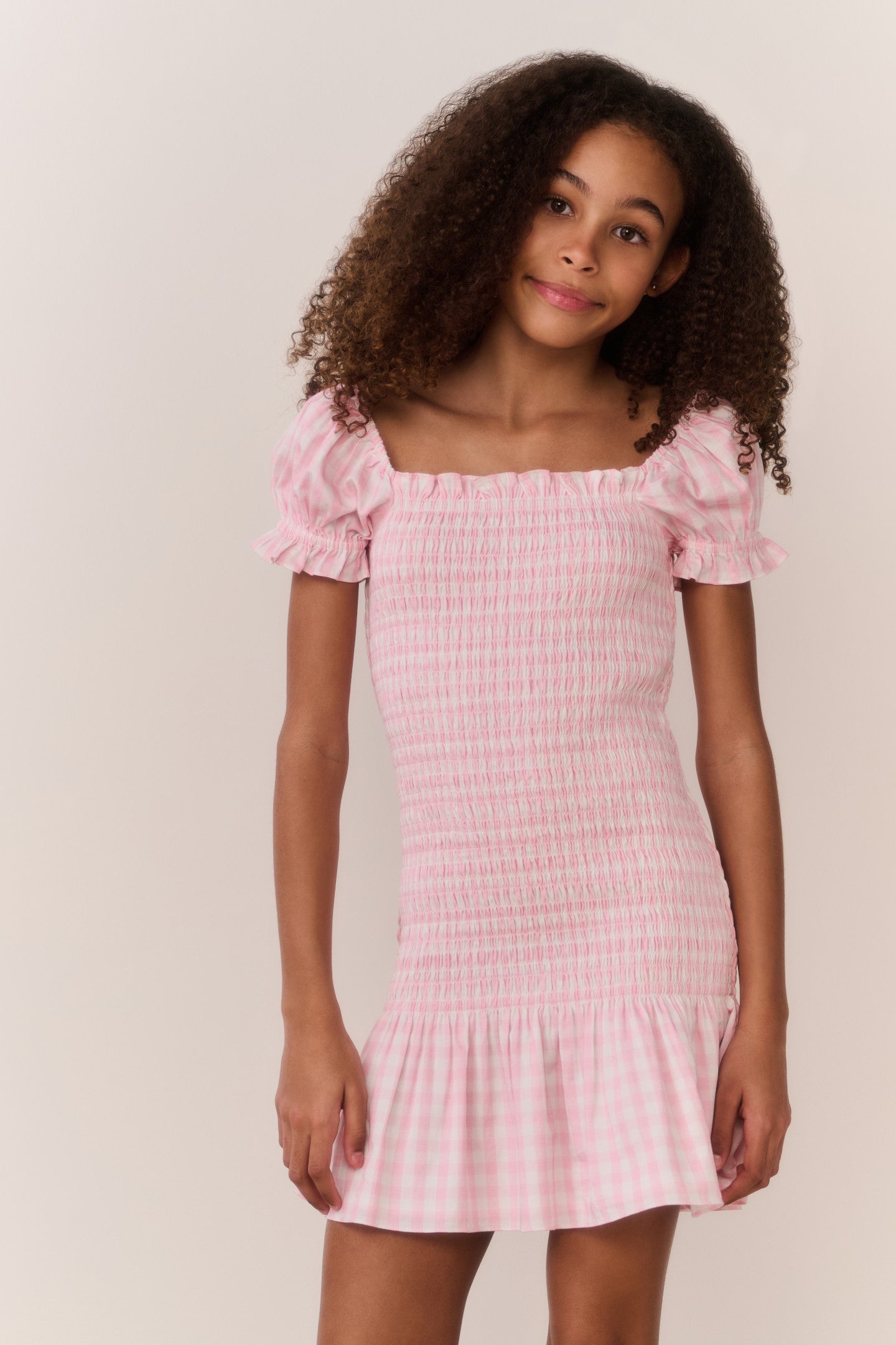 Tween Mosa Cotton Gingham Dress - Image 2