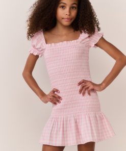 Tween Mosa Cotton Gingham Dress