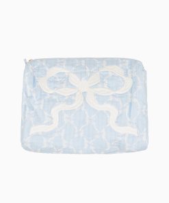 Octavia Quilted Bow Print Pouch
