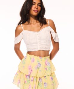Ruffle Mini Upcycled Cotton Skirt