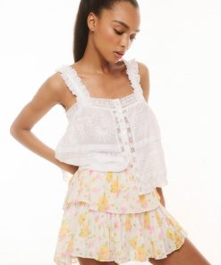 Ruffle Mini Floral Skirt