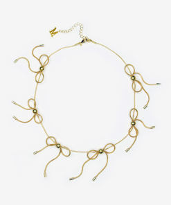 Marland Backus Gold Bow Necklace