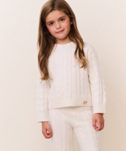 Little Girls Sallie Cable Knit Pullover