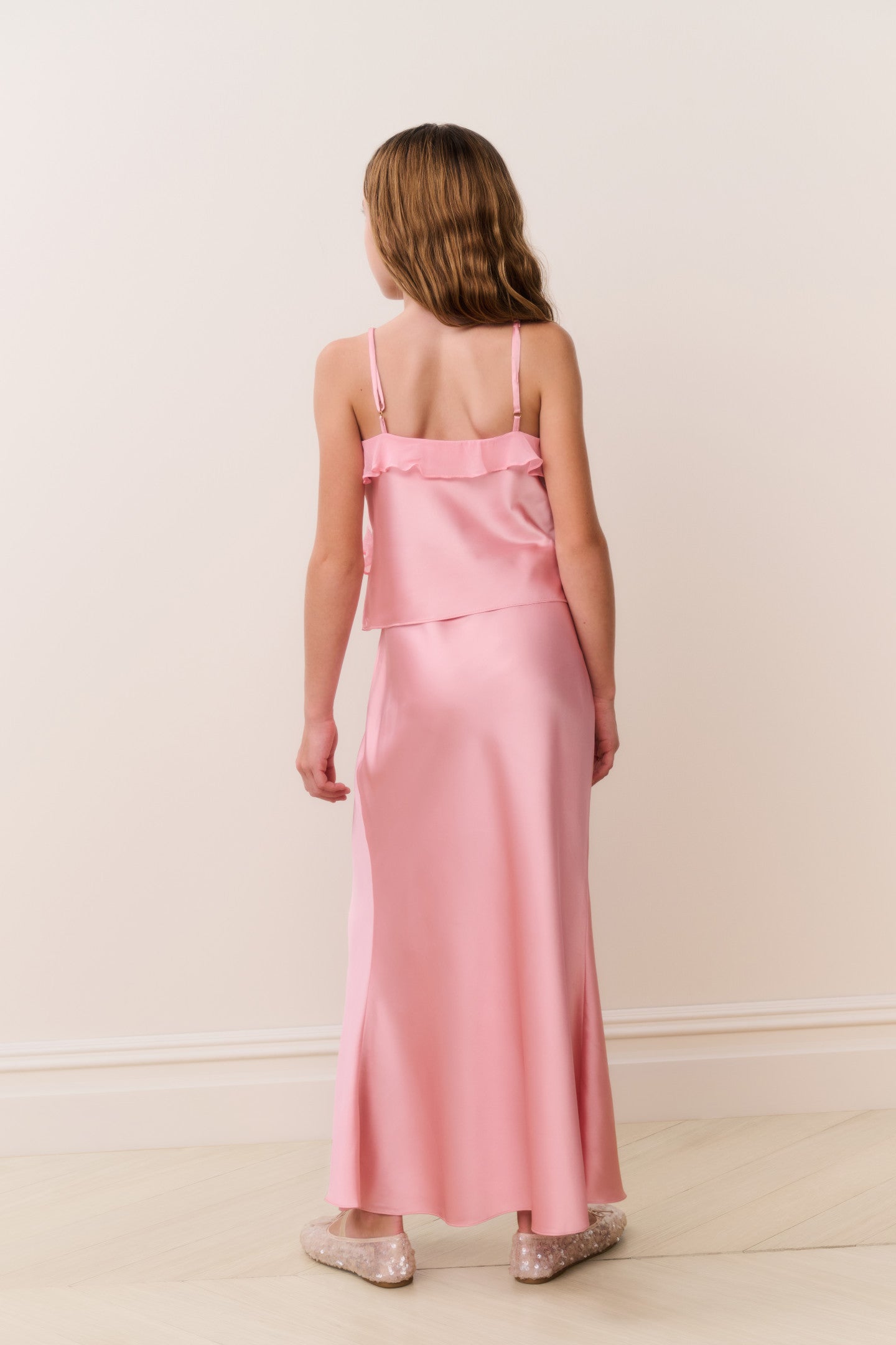 Tween Kalea Charmeuse Ruffle Top - Image 4