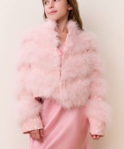 Tween Trislyn Feather Sequin Jacket