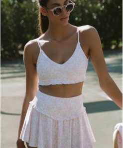 Vanina Bow Print Mini Active Skort