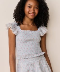 Tween Jeanna Floral Cotton Top