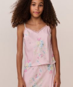 Tween Lirena Satin Floral Top