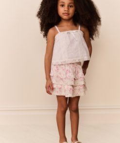 Little Girls Cotton Lace Quince Top