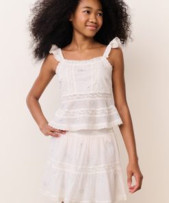 Tween Melsy Crystal Bow Cotton Top